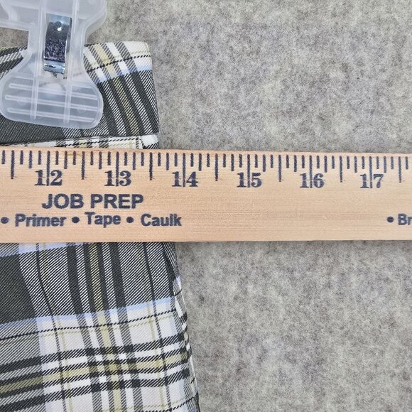 Plaid Green & White Pleated Skort With Side Slit Size S - Picture 11 of 11